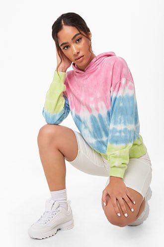 Forever21 French Terry Tie-Dye Hoodie